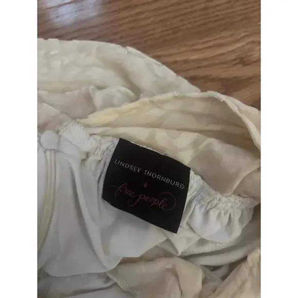 Free People X Lindsey Thornburg Cutout Velvet Dress Size 4 - Picture 6 of 9